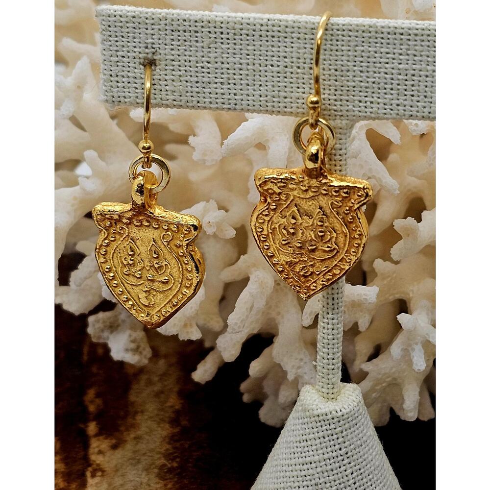 Vintage 24kt.Plated Deities GF Artisan Earrings *3 Styles Avail.**
